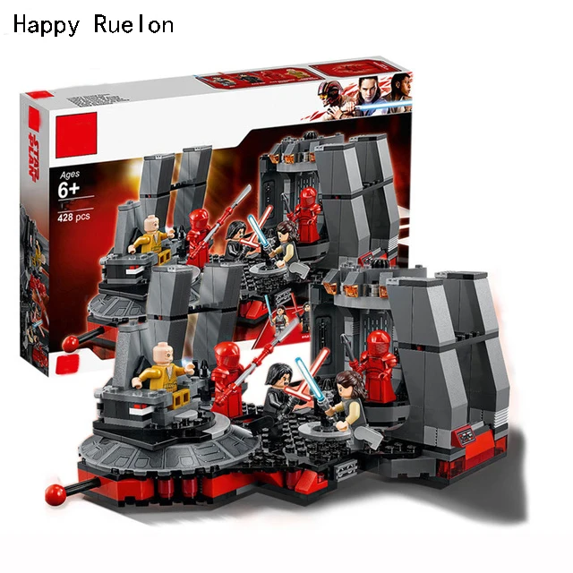 

New Star Wars Snoke's Throne Room Compatible Legoingly StarWars 75216 Model Building Blocks Bricks Children Toys Christmas Gifts