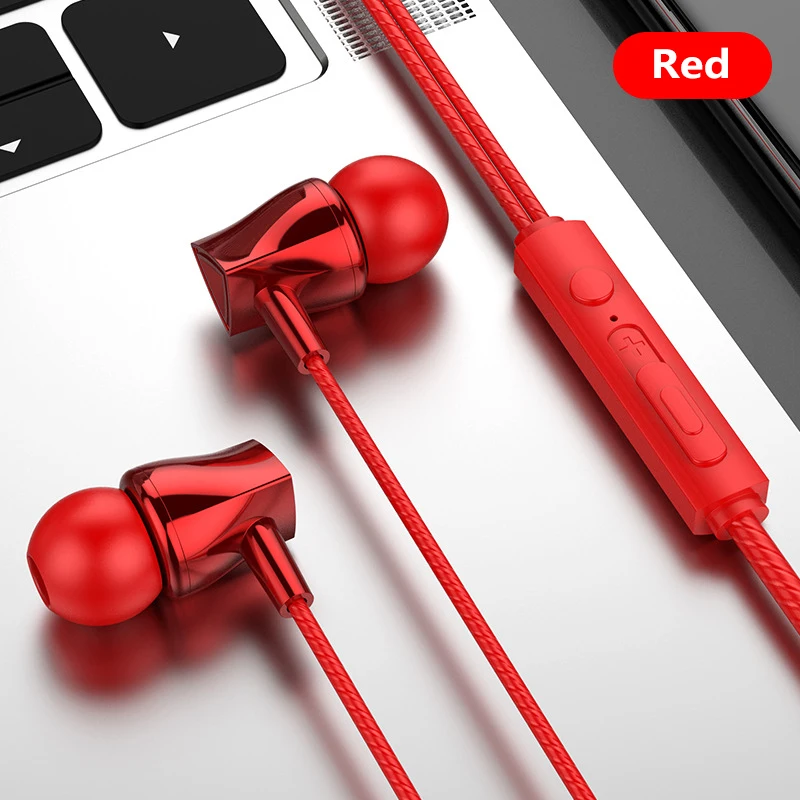 Auriculares intrauditivos estéreo con cable y micrófono incorporado, Subwoofer de 3,5mm, Compatible con teléfonos inteligentes, tabletas, MP3