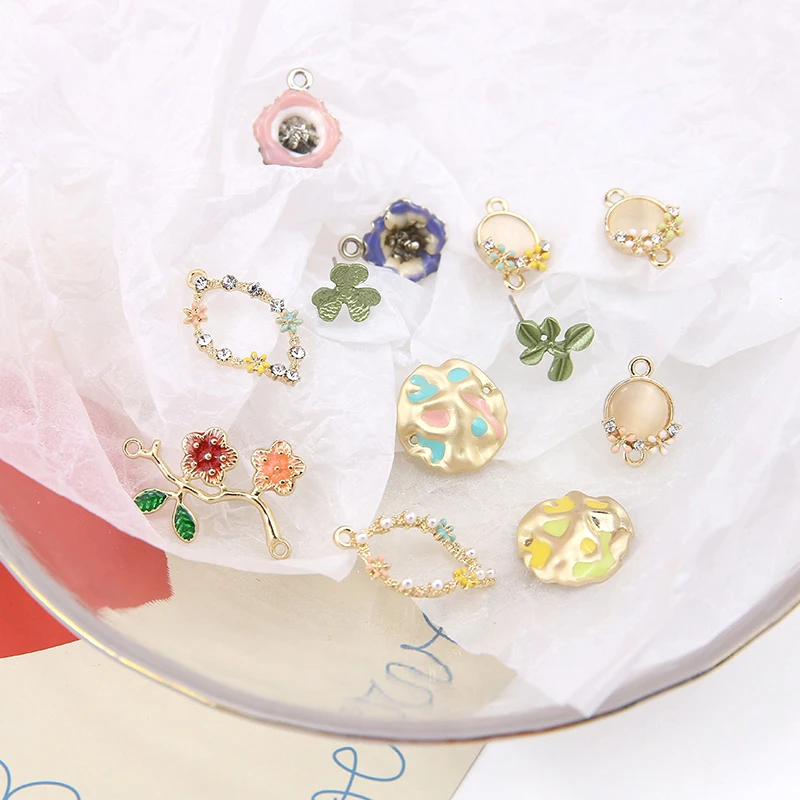 4 шт. корейские серьги гвоздики с милым жемчугом венок бусинами Morning Glory для женщин