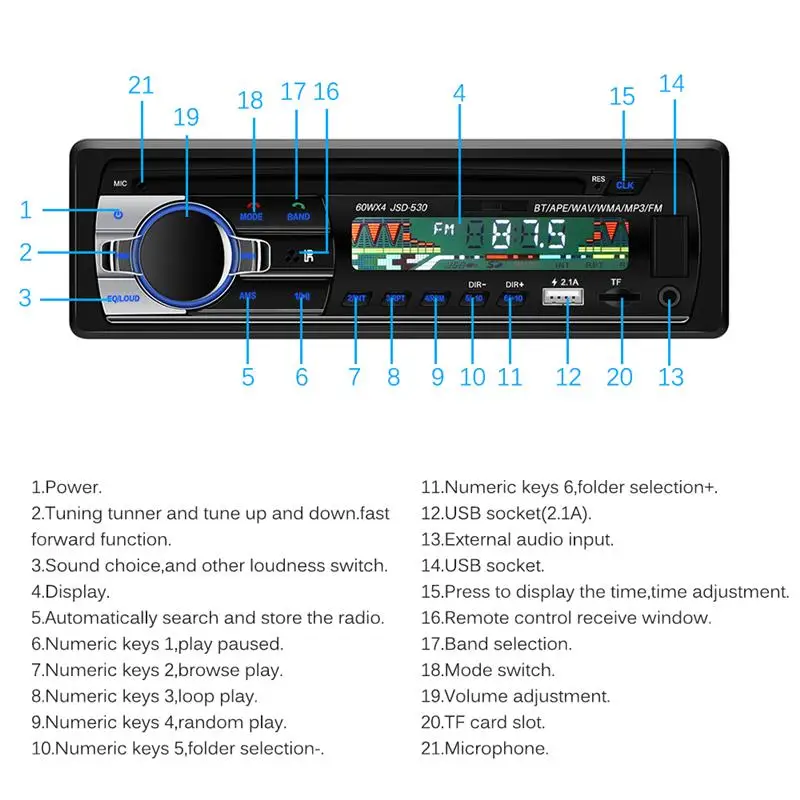 4*60 Вт Bluetooth fm-радио Aux автомобильное радио 12 В lcd Автомобильный медиаплеер SD USB MP3 автомагнитолы Автомобильная электроника
