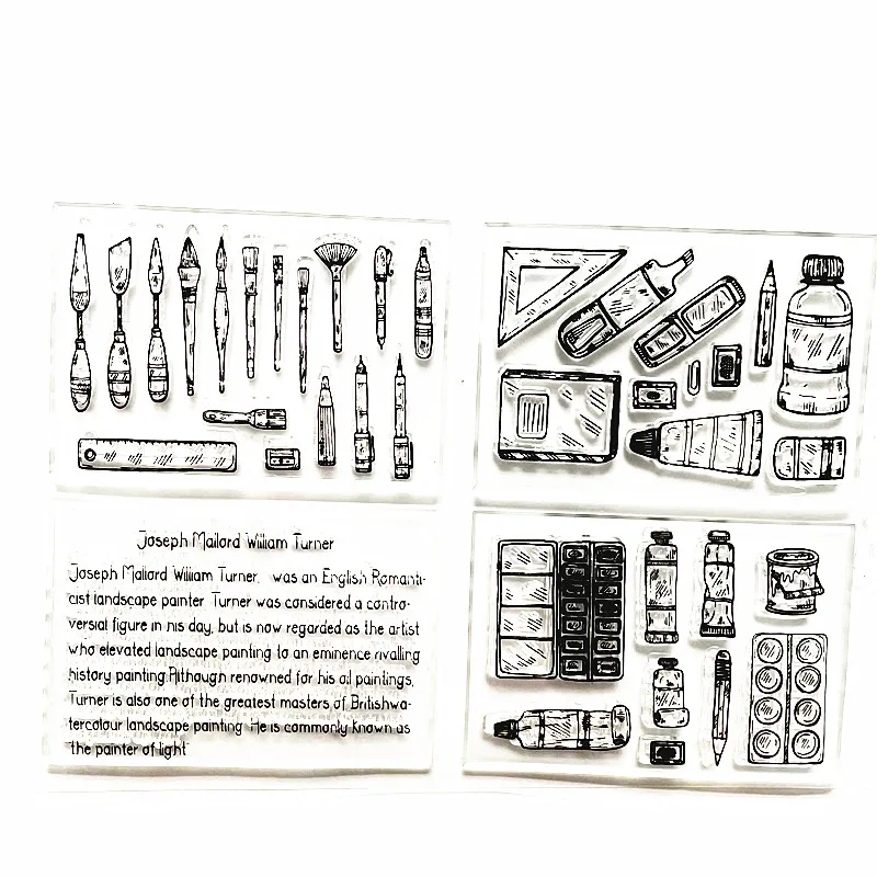 script brush pen tool clear stamp Transparent Silicone Stamp For Scrapbooking Photo Album Decoration seal stamp