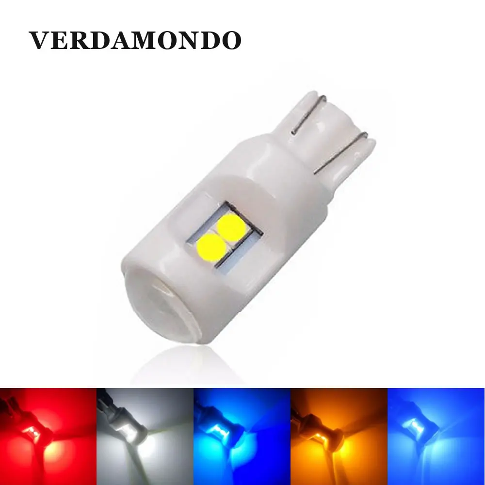 1 шт. T10 194 168 W5W 6 SMD 3030 керамические Автомобильные светодиодные лампы лампа для
