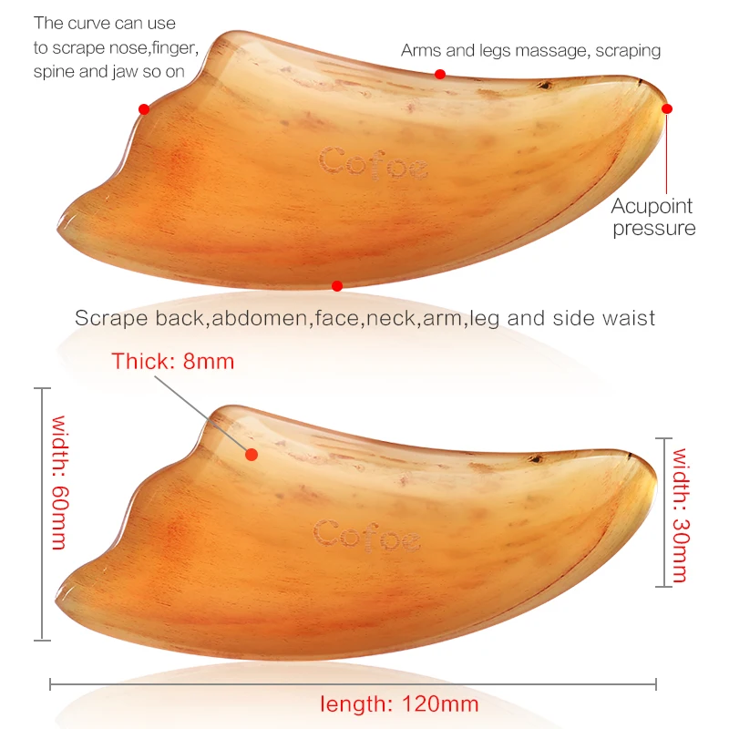 Массажный инструмент Cofoe OXHorn Guasha лечебный нефрит Gua Sha Массажная доска против