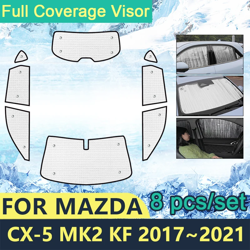 

Солнцезащитные очки с полным покрытием для Mazda CX-5 MK2 KK 2017 2018 2019 2020, автомобильные ветрозащитные стекла, аксессуары, козырек, защита от солнца, ...