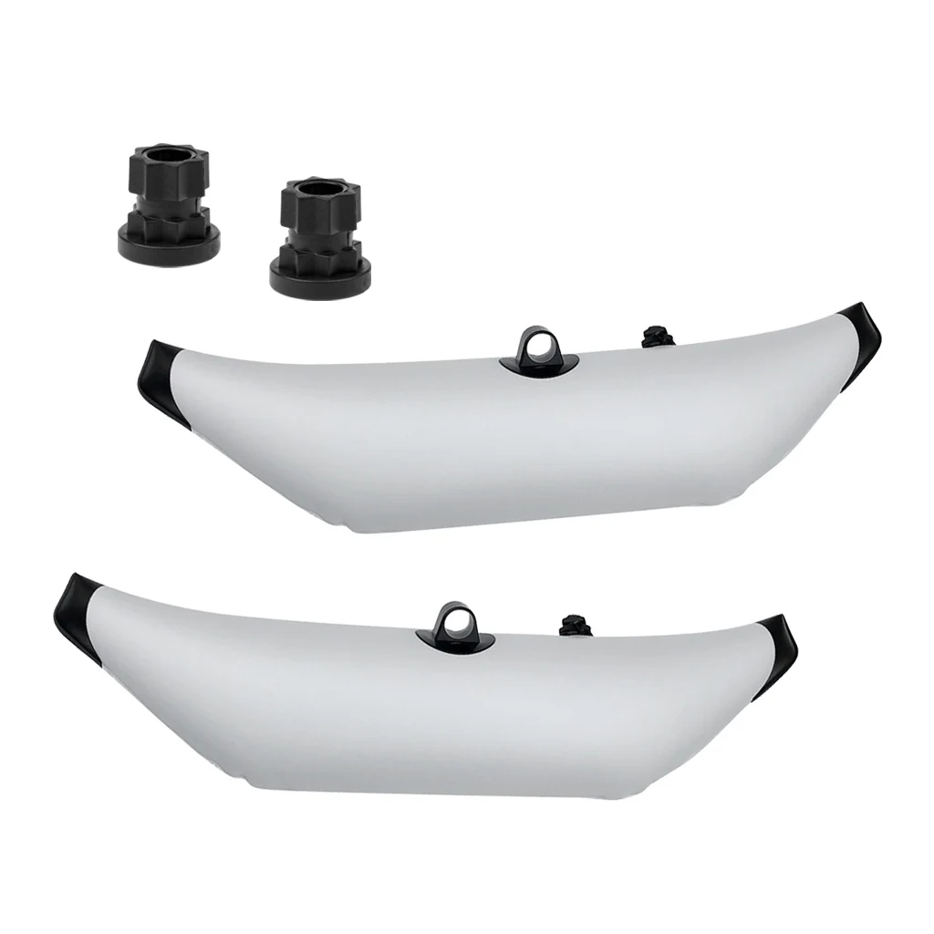 Kayak Canoe     Fishing 2x Inflatable Outrigger Stabilizer & 2 Track Adapter