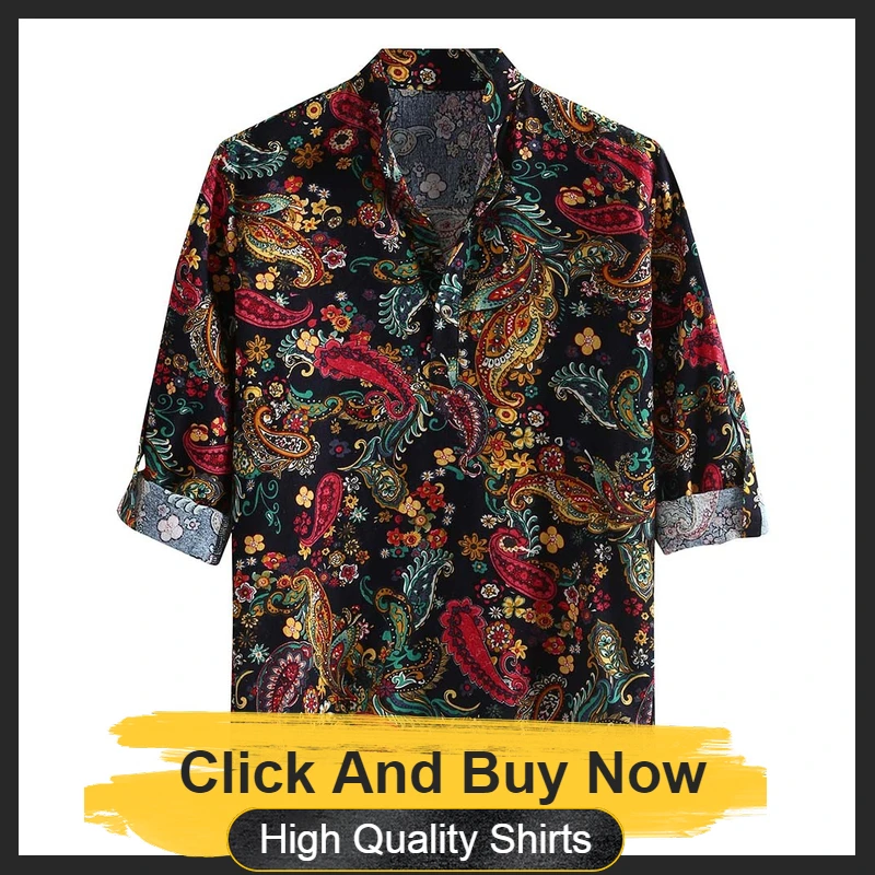 Мужская повседневная приталенная рубашка с принтом в винтажном стиле с длинным рукавом тропические пляжные топы в гавайском стиле дропшиппинг 15 уличная блуза