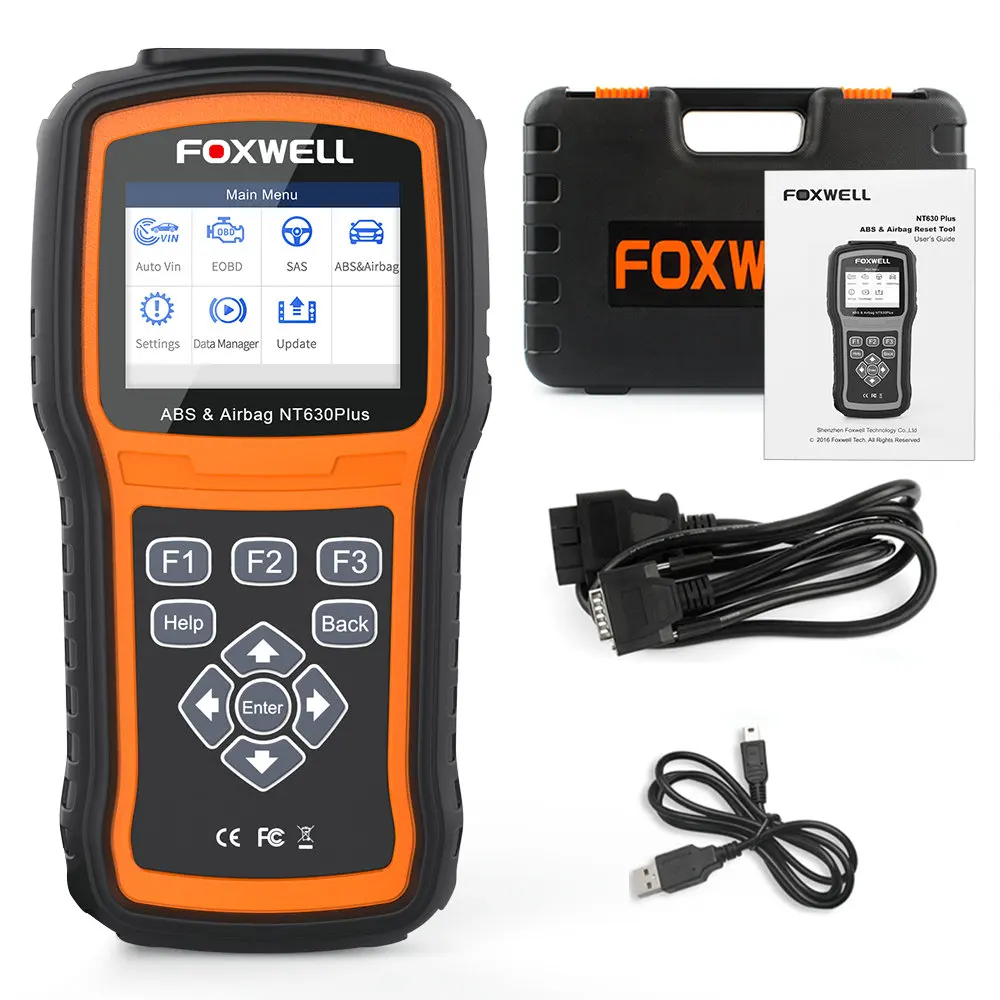 OBD2 сканер Foxwell NT630 Elite OBD 2 ABS подушка безопасности SRS SAS сброс аварийных данных Авто ODB2 автомобильный диагностический инструмент OBD Автомобильный сканер - Цвет: NT630 Plus Plastic