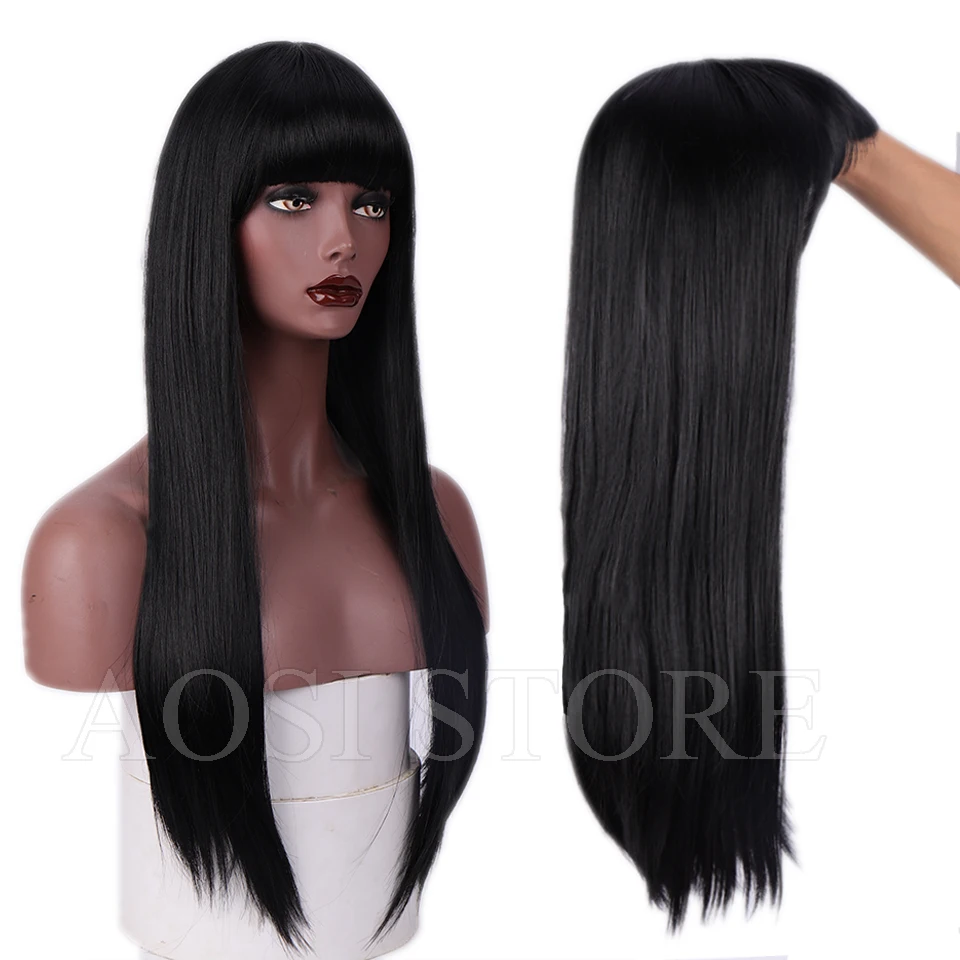 AOSI-24-Long-Straight-Synthetic-Natural-Hair-Wig-With-Bangs-Black-Hair-Heat-Resistant-Wigs-Cosplay