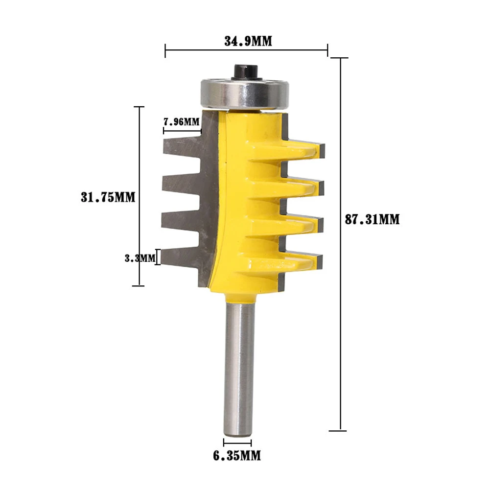 1/4 дюймов деревообрабатывающий хвостовик заподлицо петля долбежный шаблонный маршрутизатор бит с шарикоподшипником фреза инструменты для полировки древесины - Длина режущей кромки: As shown