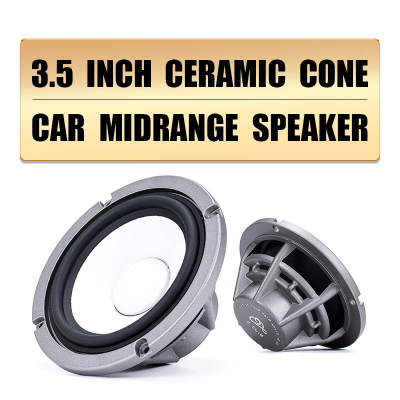 2pcs High-quality car audio modified 3.5-inch ceramic cone mid-range speaker car three-way dedicated mid-range speaker