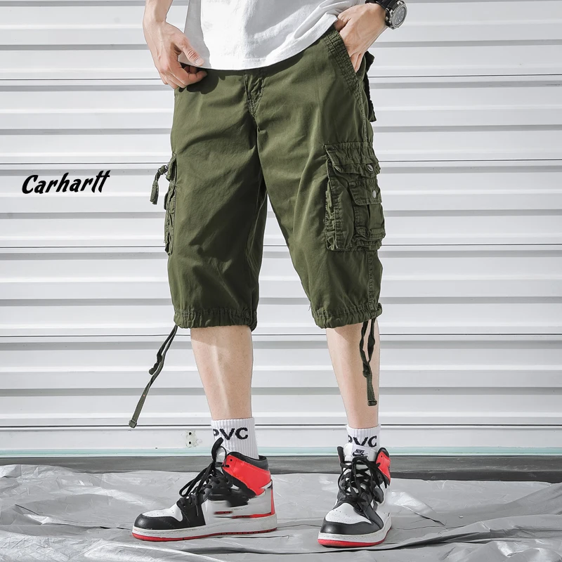 Мужские шорты в стиле милитари, летние, брендовые, популярные, армейские, тактические, хлопковые, свободные, для работы, повседневные, короткие, большие размеры