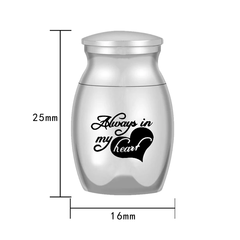 Pets Memorials Stainless Steel Mini Urns Dog Cat Birds Mouse Cremation Ashes Urn for Hold a Small Amount of Ash Keepsake Casket