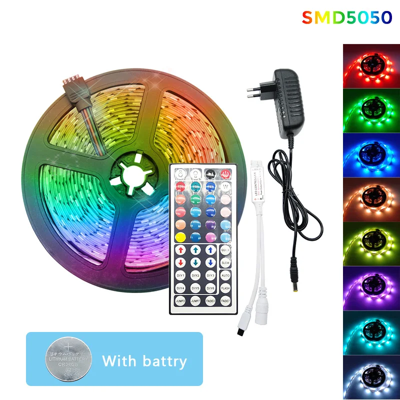 WIFI светодиодный ленточный светильник DC 12 В SMD 5050 гибкий диодный RGB Waterproo удаленный