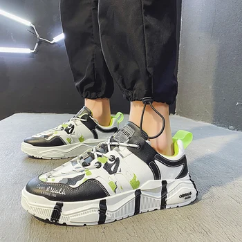 

Outdoor Non-slip Men Sneakers Light Breathable Fashion Men Shoes Mens Casual Shoes Comfortable Thick Bottom Men Vulcanize Shoes