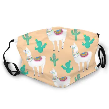 

Llama Cacti Cactus Double-sided printed dustproof and windproof mask, can be cleaned and reused, suitable for outdoor sports