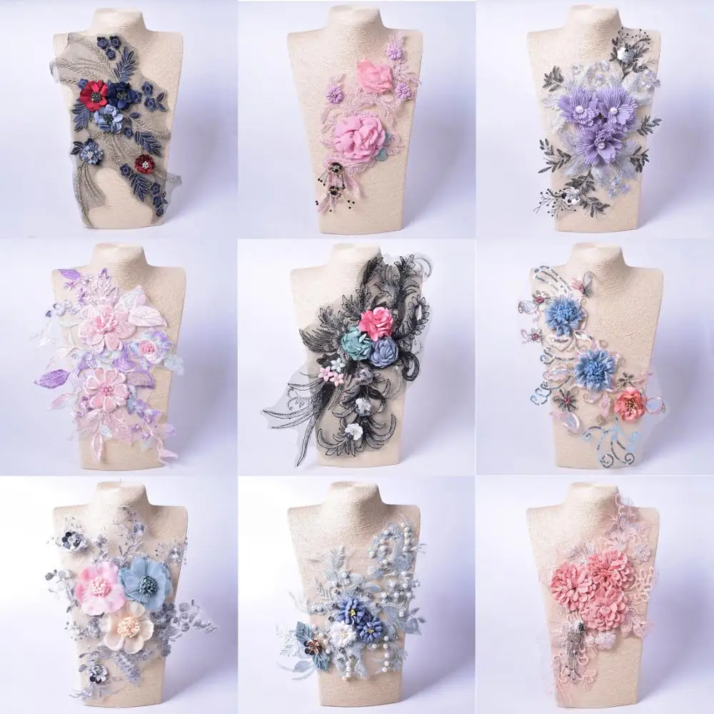 5 Parches De Vintage, Florales, Parches De Tela Para Coser, Bolsos Para