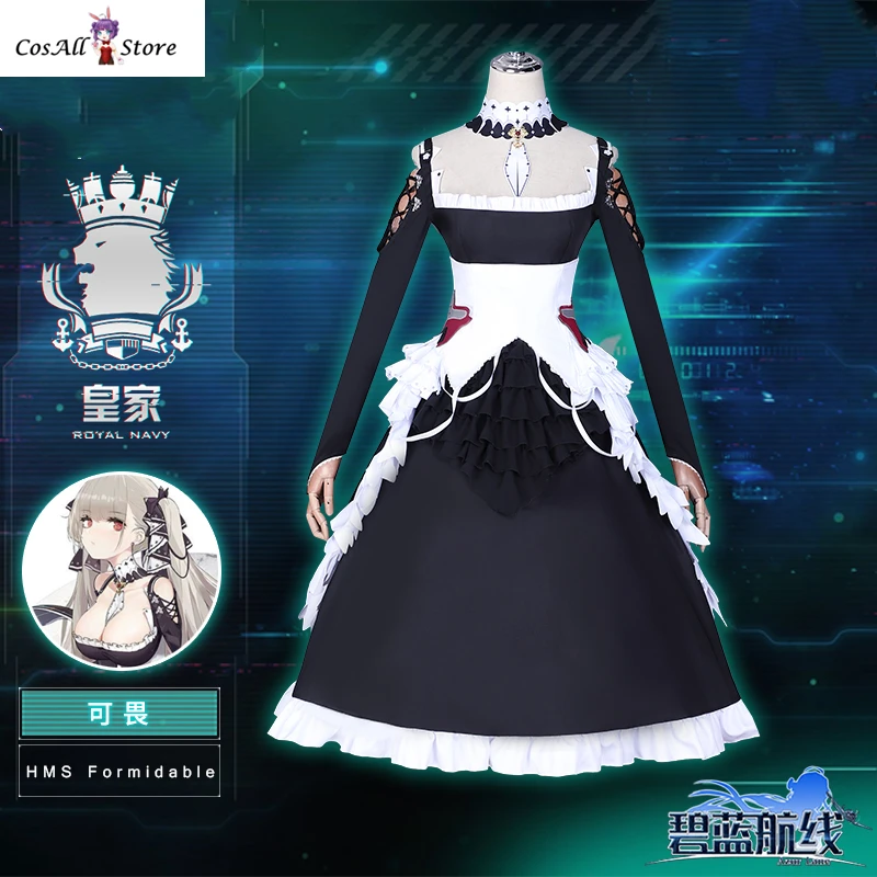 Azur Lane HMS Formidable Cosplay Costume maid dress female | Тематическая одежда и униформа