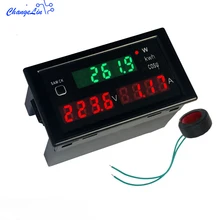 AC 80-300 В AC 200-450 в амперметр вольтметр измеритель тока индикатор напряжения мощность Энергия Мощность факторный монитор AC0-100.0A ЖК-экран