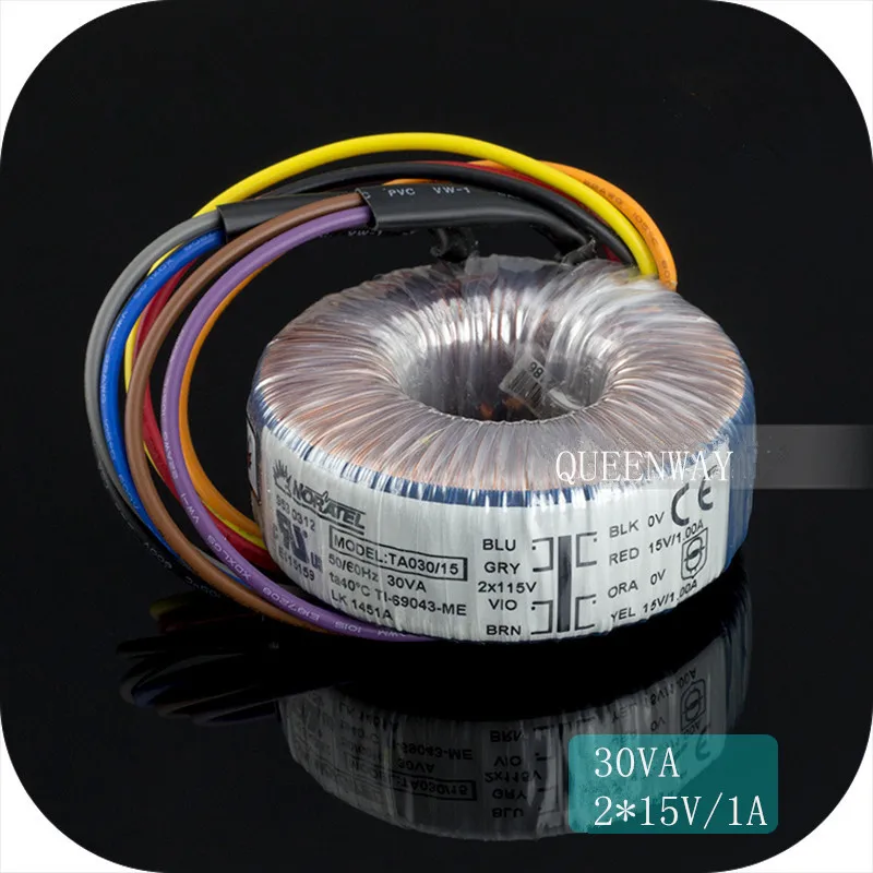 

T-018 Double 9V 12V 18V 25V 30W 30VA NEW NORATEL Sealing Toroidal Transformer 30VA Primary Rated Voltage 0-230V 50/60Hz