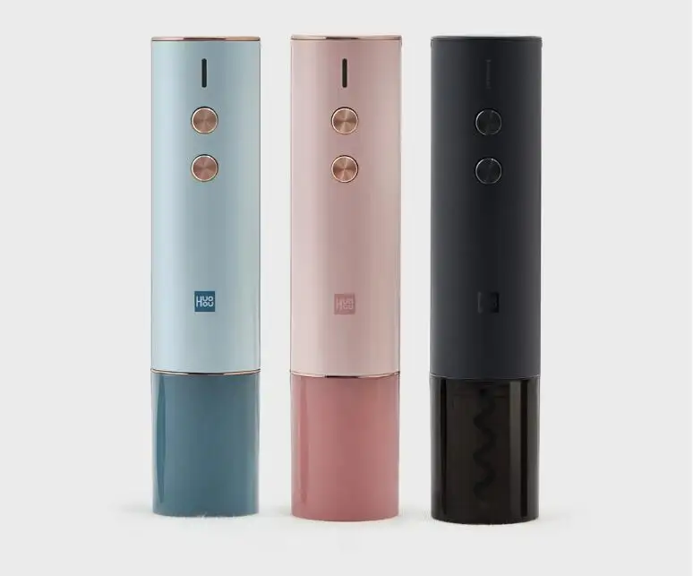 2020 Original Huohou Automatic Colorful Red Wine Bottle Opener Electric Corkscrew Foil Cutter Cork Out Tool 6S Open 500MAh Batte (5)