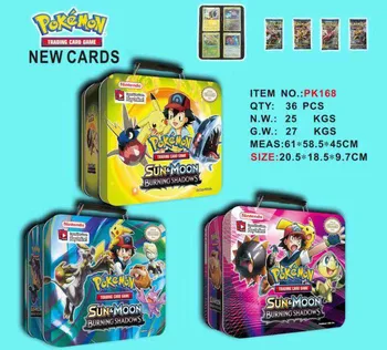 

TAKARA TOMY Pet Pokemon Cards High-end Gift Box Cards The Toy of Children POKEMON Card Iron Box