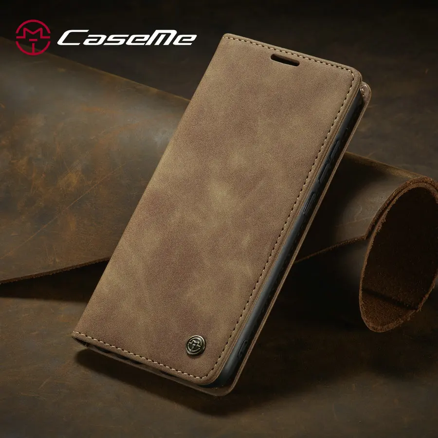 CaseMe For Redmi Note 8 Retro Magnetic Wallet Leather Case For Xiaomi Mi 9 9T K20 K20Pro Note 8Pro Luxury Flip Protective Cover case for xiaomi Cases For Xiaomi