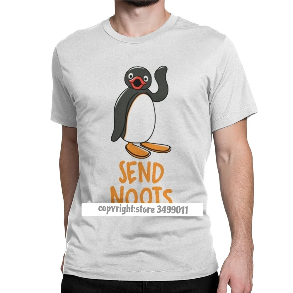 Send Noots Pingu Tshirts Men Cotton T Shirts Penguin Series Meme 90s Retro Cute Christmas Day Tee Shirt T Shirts Aliexpress