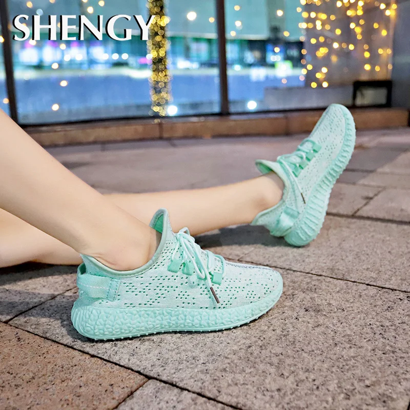 

2019 Women Sneakers Air Mesh Casual Shoes Air-Cushion Flat Anti-Slip Women Sneakers Outdoor Jogging Trainer Female Footwear