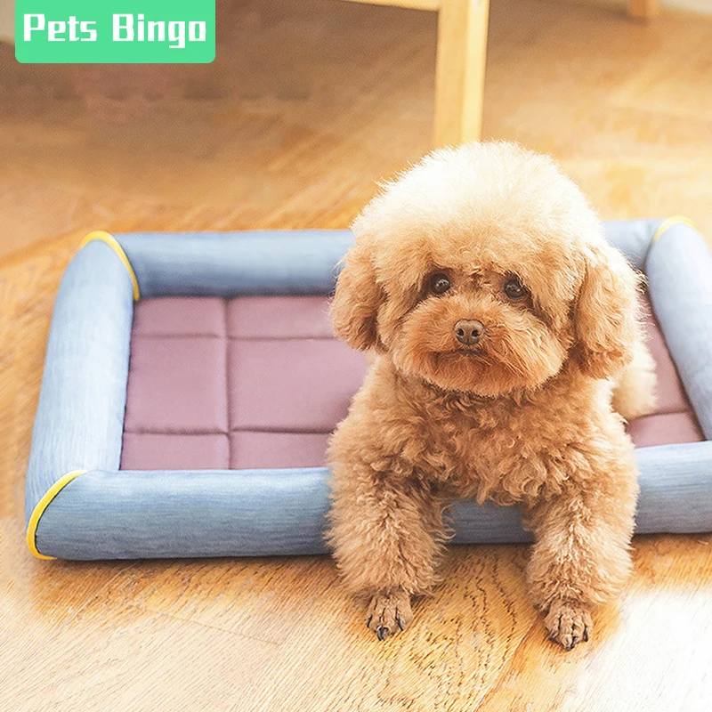 

Pets Bingo Soft Dog Bed Washable Cat House Anti-bite Oxford Cloth Puppy Sleeping Mat Waterproof Kennel Blanket Pet Supplies