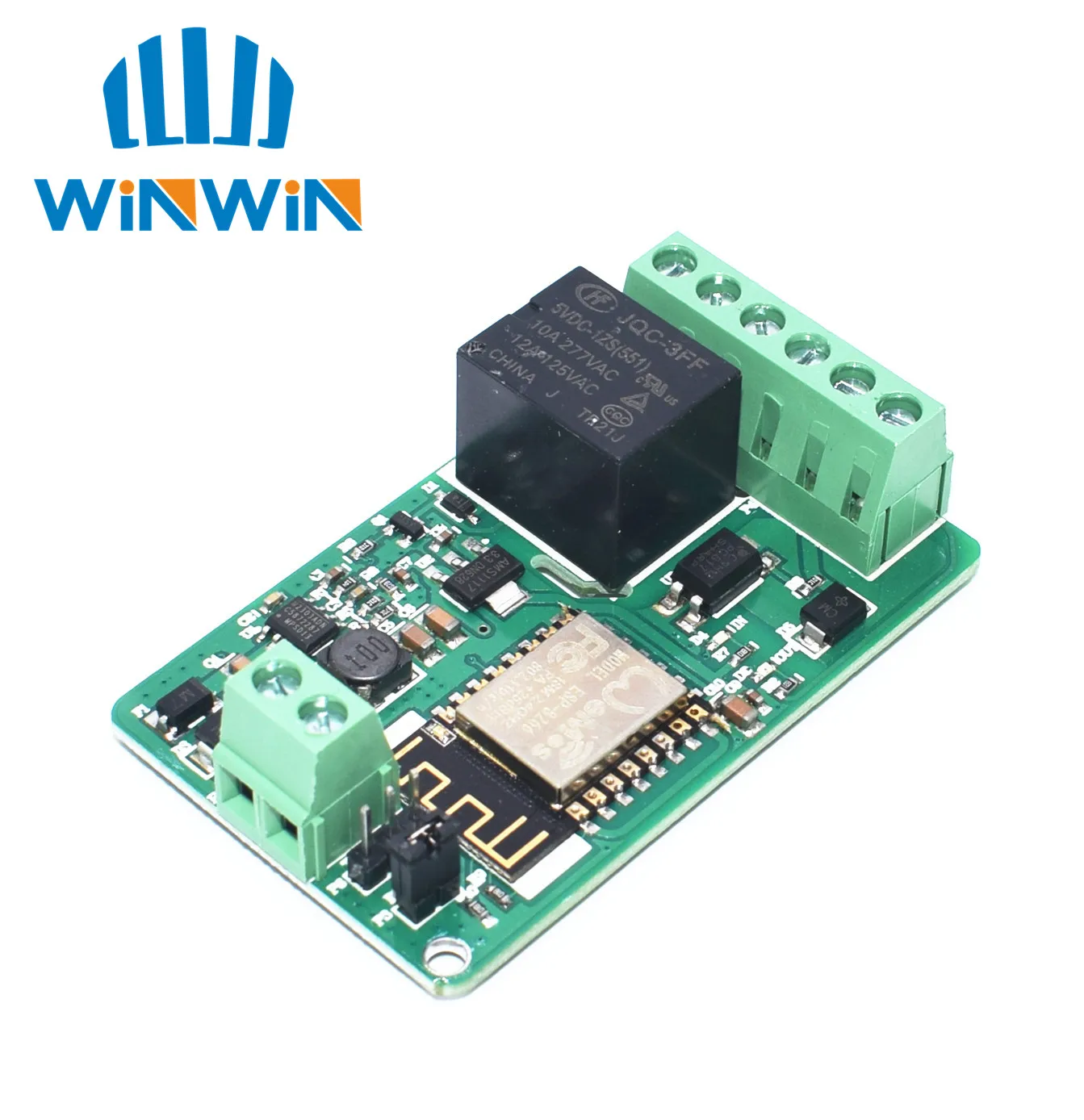 

A21 5pcs Green ESP8266 10A 220V Network Relay WIFI Module Input DC 7V~30V Modules