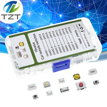 

Smart Electronics 250Pcs 10 Types Tactile Push Button Touch Switch Remote Keys Button Microswitch DIY KIT