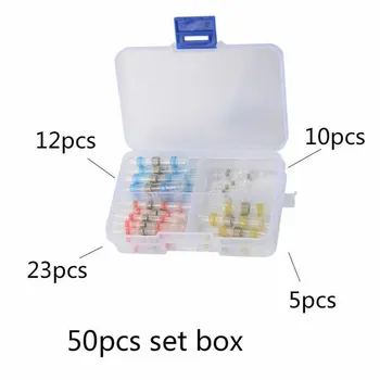 

100 pcs Heat Shrink Butt Solder Sleeve Wire Connectors Terminals Waterproof Tube Electrical Wire Insulated