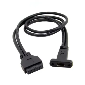 

New 2016 Single Port USB 3.1 Type C USB-C Female to USB 3.0 Motherboard 19pin Header Cable 40cm