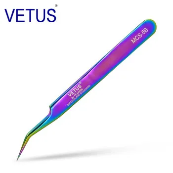 Vetus Original Eyelash Tweezers for 3D 6D Volume Eyelashes Extension Super Fine Tip Excellent Closure Makeup Tweezers - Цвет: 5B-Fantasy