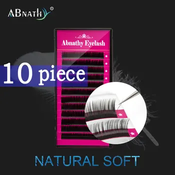 

Abnathy 10 Cases Faux Mink Eyelash Extension J B C D Individual Eyelash Matte Back Russian Volume Private Label Lashes Make Up