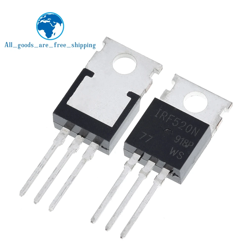 10PCS  IRF520N IRF520 Power MOSFET N-Channel TO-220 NEW 