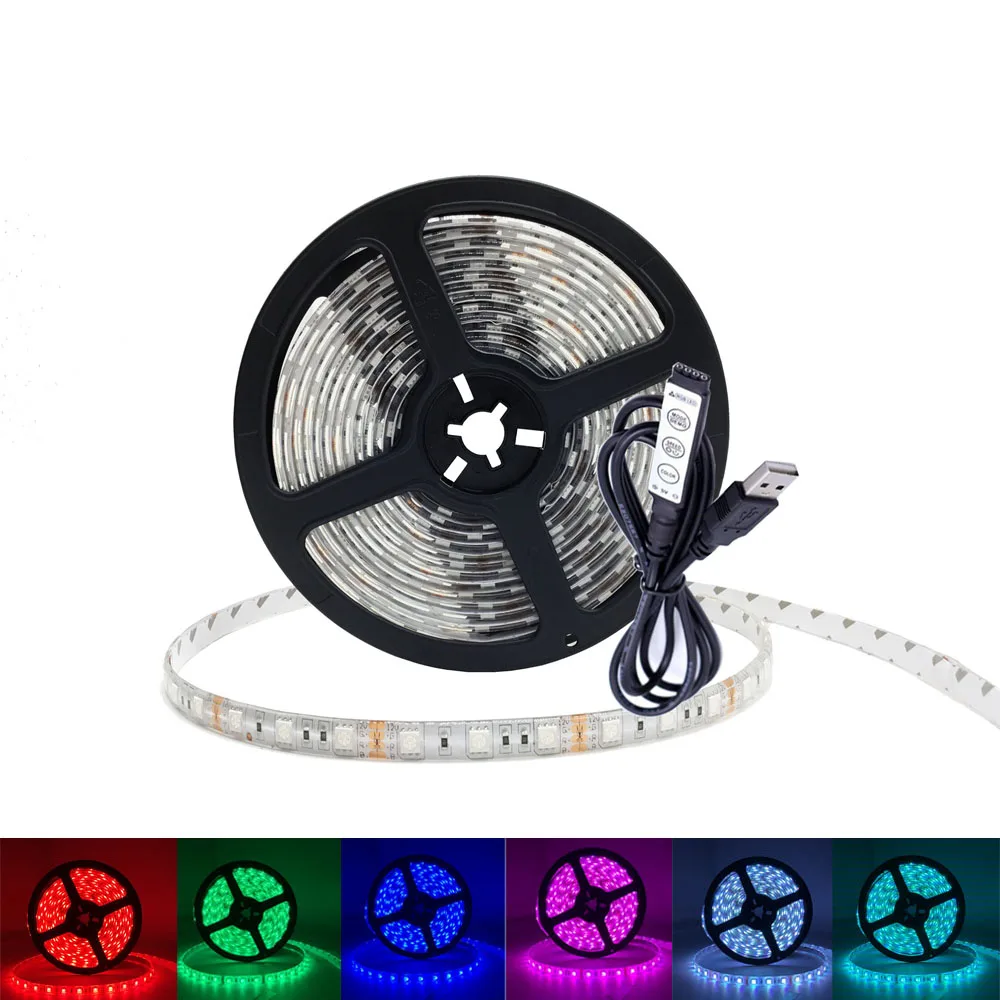 USB RGB 5050 Светодиодный светильник 12 в с 3 клавишами Led контроллер для украшения