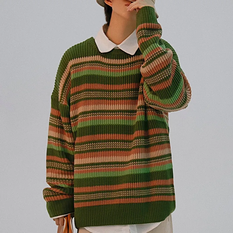 Winter Sweater Men Warm Fashion Contrast Color Casual Knit Sweter Man Loose Long Sleeve Sweaters Striped Pullover Men Clothes Winter Sweater Men Warm Fashion Contrast Color Casual Knit Sweter Man Loose Long Sleeve Sweaters Striped Pullover Men Clothes