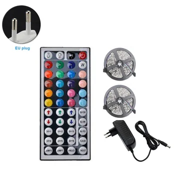 

10M Gift Home Decor Self Adhesive RGB LED Strip With Infrared Remote Control Indoor Outdoor 12V 44-key Flexible Colorful