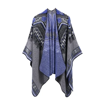 

Women's Retro Shawl Wrap Poncho Cape Winter Cloak Soft Luxury Shawl Scarves Pashimina Ruana Female Mujer Invierno Elegantes