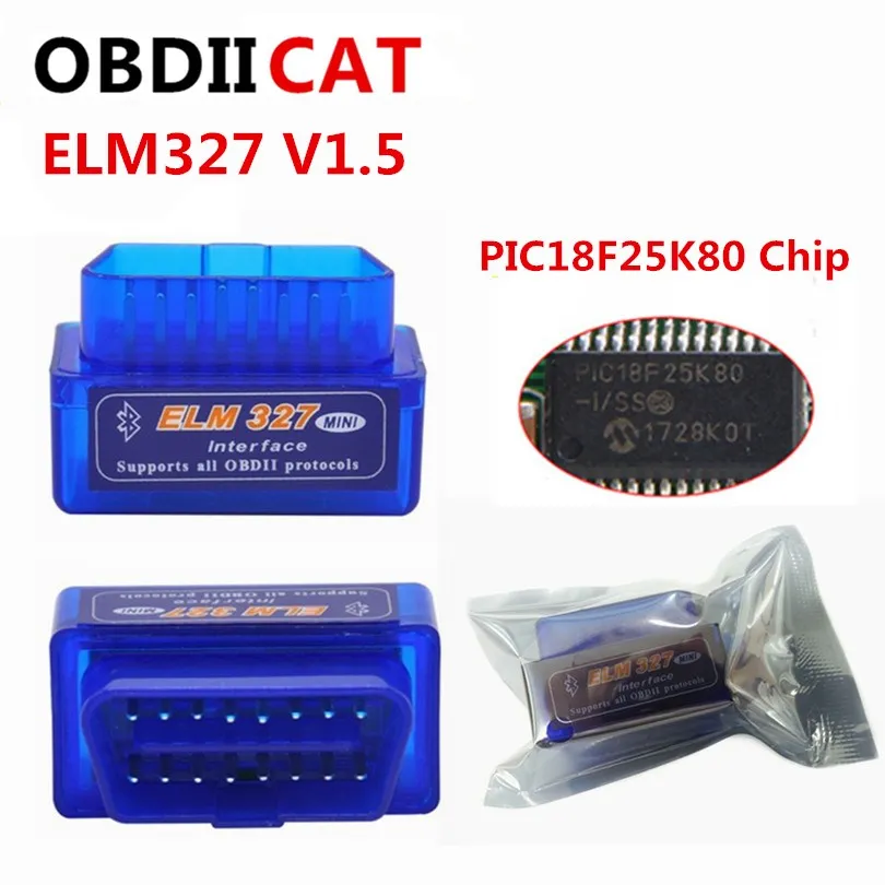 OBDIICAT Super Mini ELM327 V1.5 PIC18F25K80 чип OBD сканер автомобильный диагностический инструмент