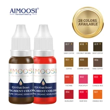 Aimoosi 15ml Tattoo Semi Permanent Pigments Ink For Microblading Makeup Eyebrow Lips Eye Body Art Beauty Women Supplies 28Colors