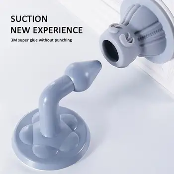 

1PC Suction Type Silent Door Suction Silicone Free Punching Door Resistance Anti-Collision Toilet Rubber Door Touch Wall