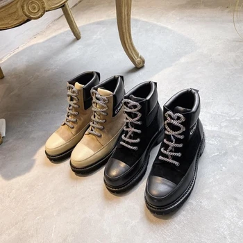 

Luxury brand leather autumn and winter short boots women's boots Genuine Leather 6735270