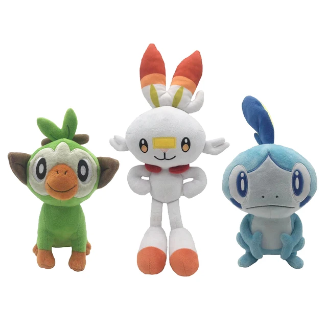 Pokemon Sobble Scorbunny Grookey Cartoon Elf Figure Plush Soft Stuffed Collection Pikachus Toys For Kid Christmas Gift Peluches 1