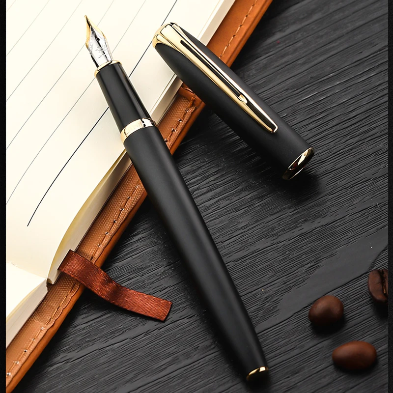 Jinhao 997 Matte Metal Fountain Pen Golden Clip 0.5mm Nib Students Writing Gift 