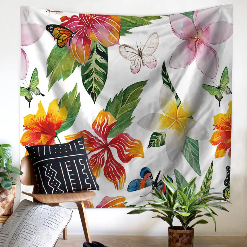 

Summer Ocean Plant Home Furnishing Tapestry Wall-mounted Wall Decoration Beach Towel Sitting Blanket Farmhouse Home Decor