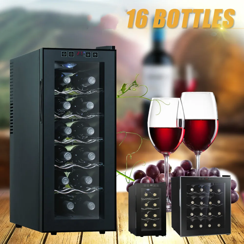 16 бутылок холодильник для вина Герметичный Пивной Напиток Профессиональный термостатический винный шкаф для коммерческих/бытовых