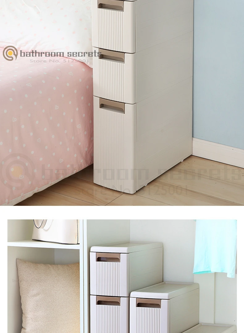 Bathroom Rack Floor Toilet Storage Cabinet Drawer Kitchen Crevice Storage Toilet Corner Cabinet Side Cabinet Narrow Bathroom