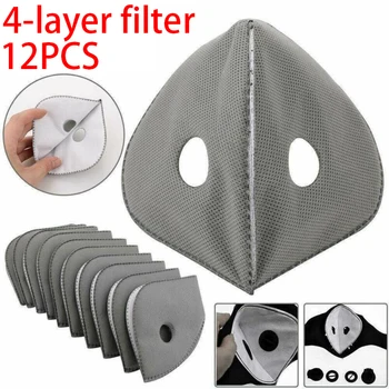 

12PCS 4 Layers PM2.5 Anti Smoke Dust Air Purifying Active Carbon Filters Non-woven Activated Charcoal Cloth